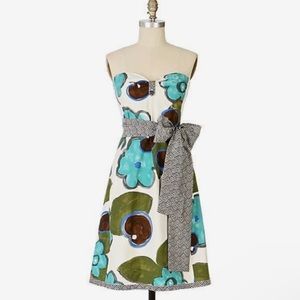 Anthropologie Maeve Floral Strapless Dress ☀️